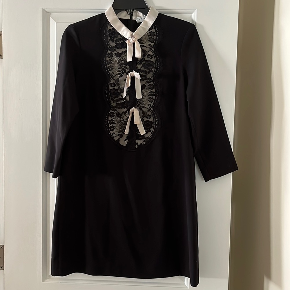 Sandro Black Dress with Bow Details